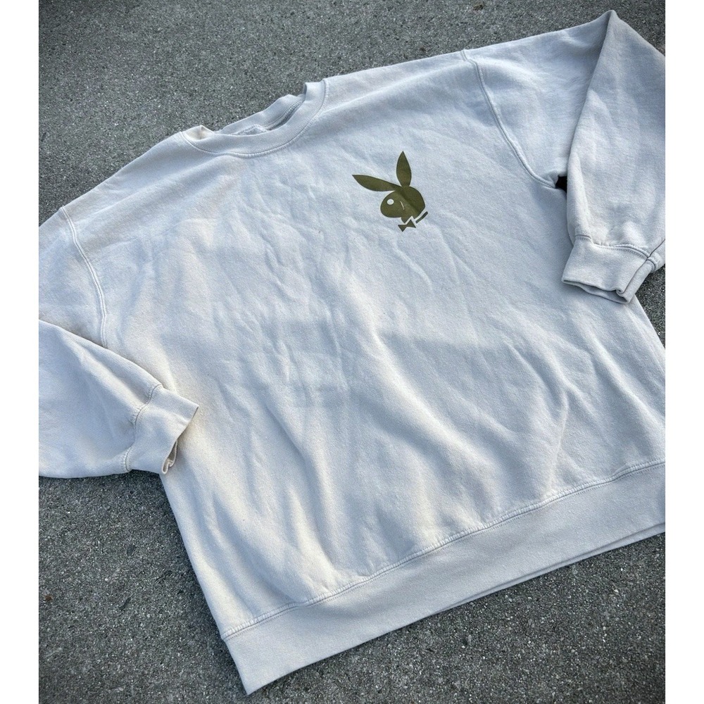 Playboy Bunny USA Sweatshirt Crewneck Pullover Los Angeles CA Sz XL Est 1953